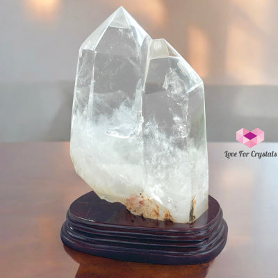 Clear Quartz Twin Towers With Stand High Grade (30% Off) Brazil