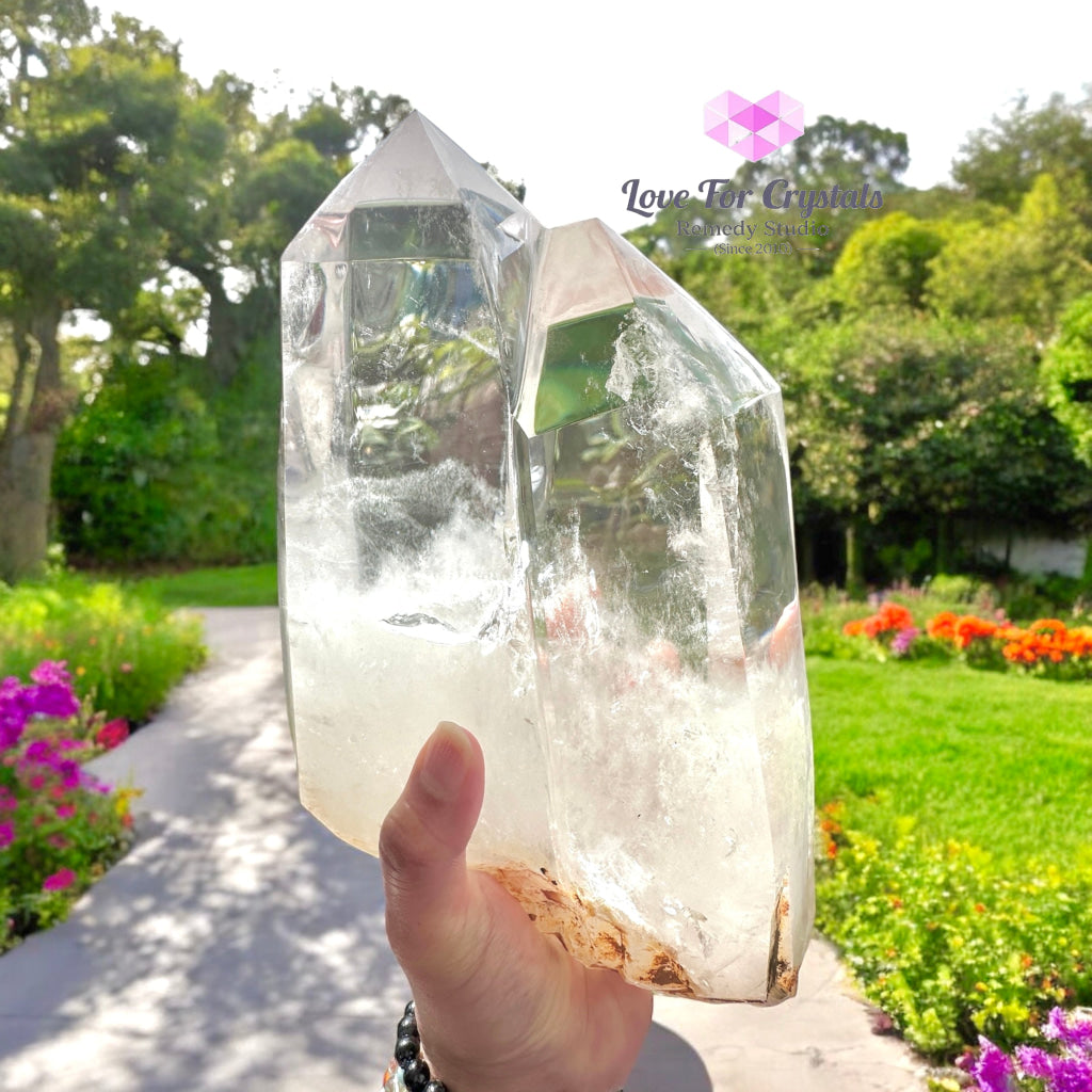 Clear Quartz Twin Towers With Stand High Grade (30% Off) Brazil