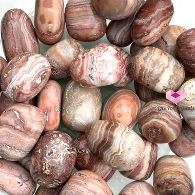 Crazy Lace Agate Tumbled Pebbles (30-40Mm) Stones
