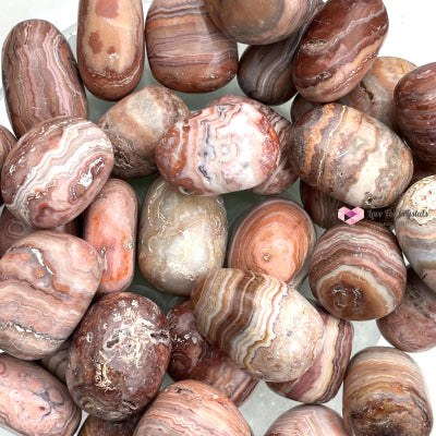 Crazy Lace Agate Tumbled Pebbles (30-40Mm) Stones