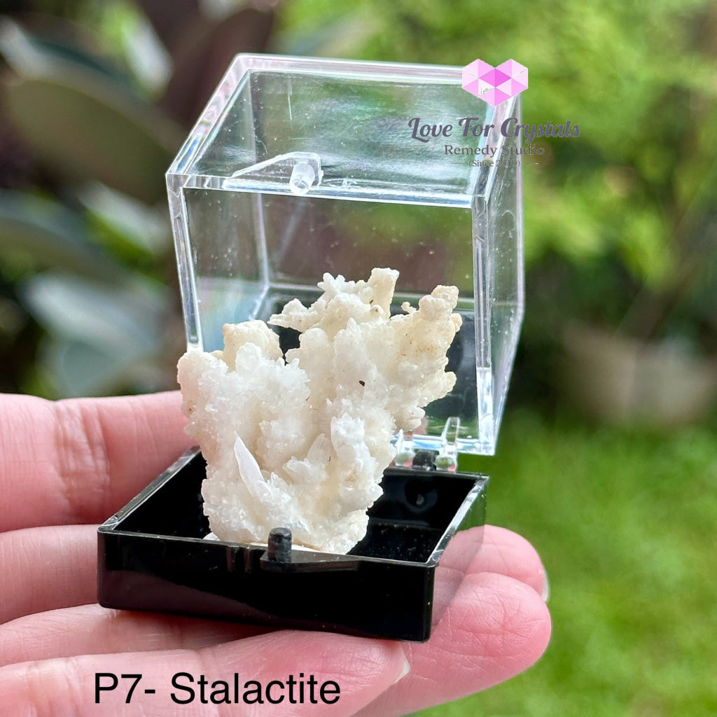Crystal Mineral Specimen In A Box (35Mm Box) Photo 7- Stalactite Raw Crystals
