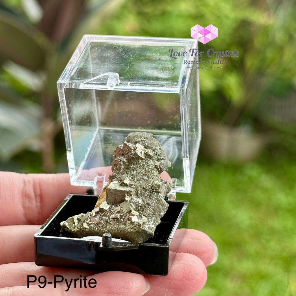 Crystal Mineral Specimen In A Box (35Mm Box) Photo 9- Pyrite Raw Crystals