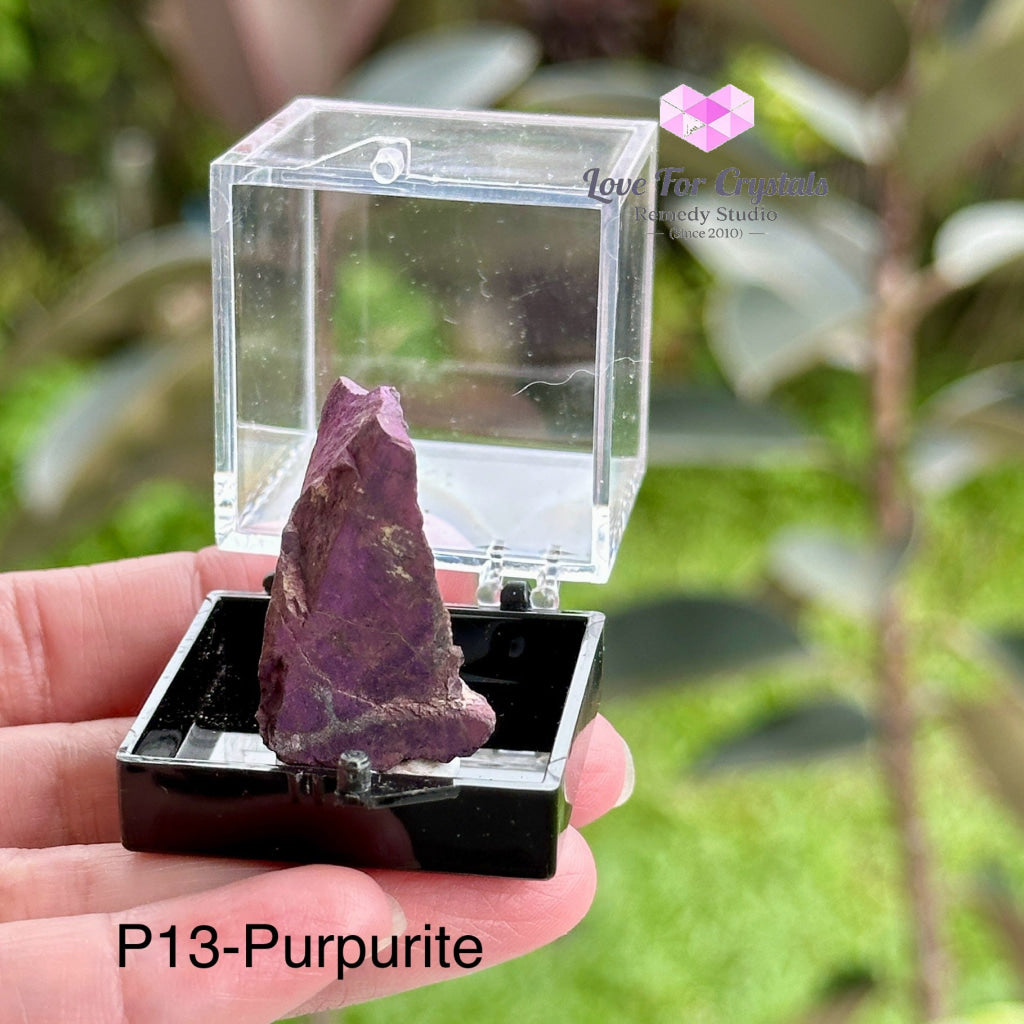 Crystal Mineral Specimen In A Box (35Mm Box) Photo 13- Purpurite Raw Crystals