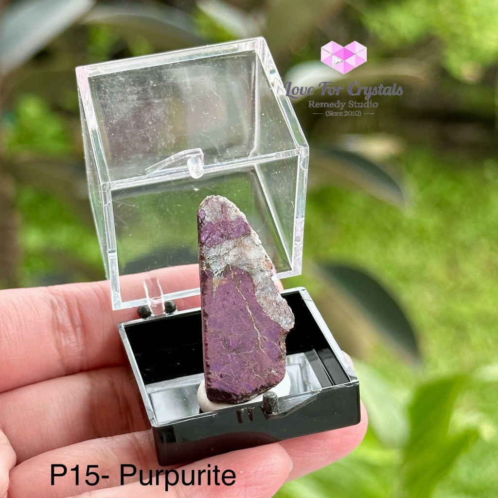 Crystal Mineral Specimen In A Box (35Mm Box) Photo 15- Purpurite Raw Crystals