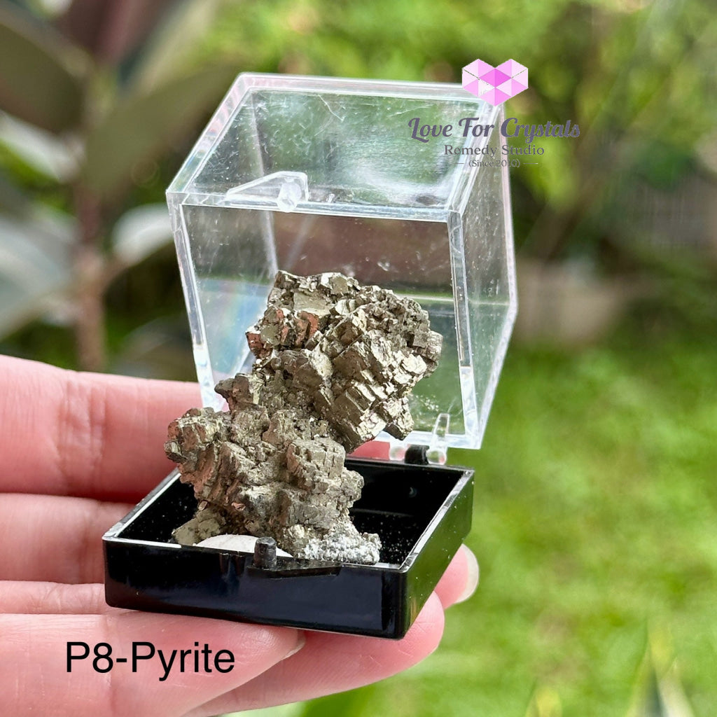 Crystal Mineral Specimen In A Box (35Mm Box) Photo 8- Pyrite Raw Crystals