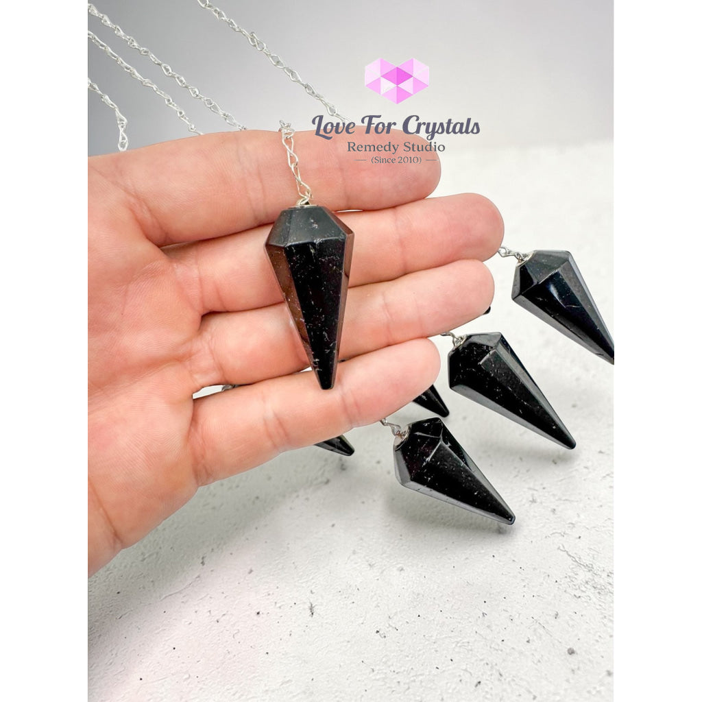 Crystal Pendulums 30-40mm (encoded & activated)* Black Tourmaline Pendants & Necklaces