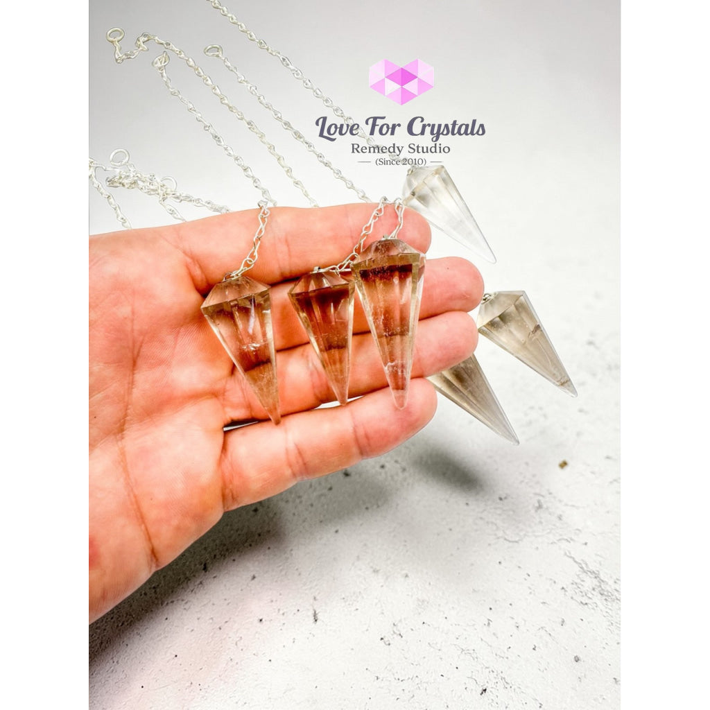 Crystal Pendulums 30-40mm (encoded & activated)* Smoky Quartz Faceted Pendants & Necklaces