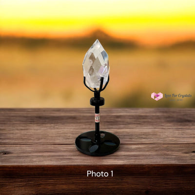 Crystalline Transmitter (Multi Faceted Brazil Clear Quartz On Stand)Pre-coded & Activated Photo 1 Clear quartz