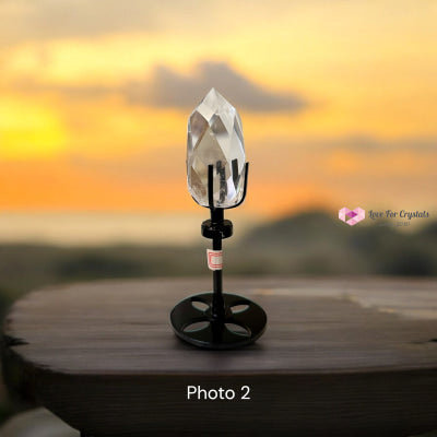 Crystalline Transmitter (Multi Faceted Brazil Clear Quartz On Stand)Pre-coded & Activated Photo 2 Clear quartz