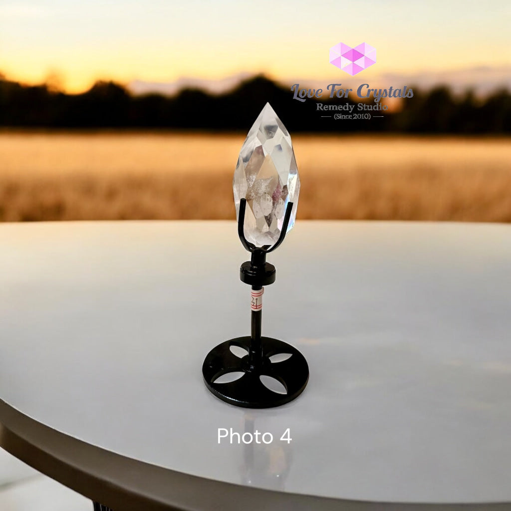 Crystalline Transmitter (Multi Faceted Brazil Clear Quartz On Stand)Pre-coded & Activated Photo 4 Clear quartz