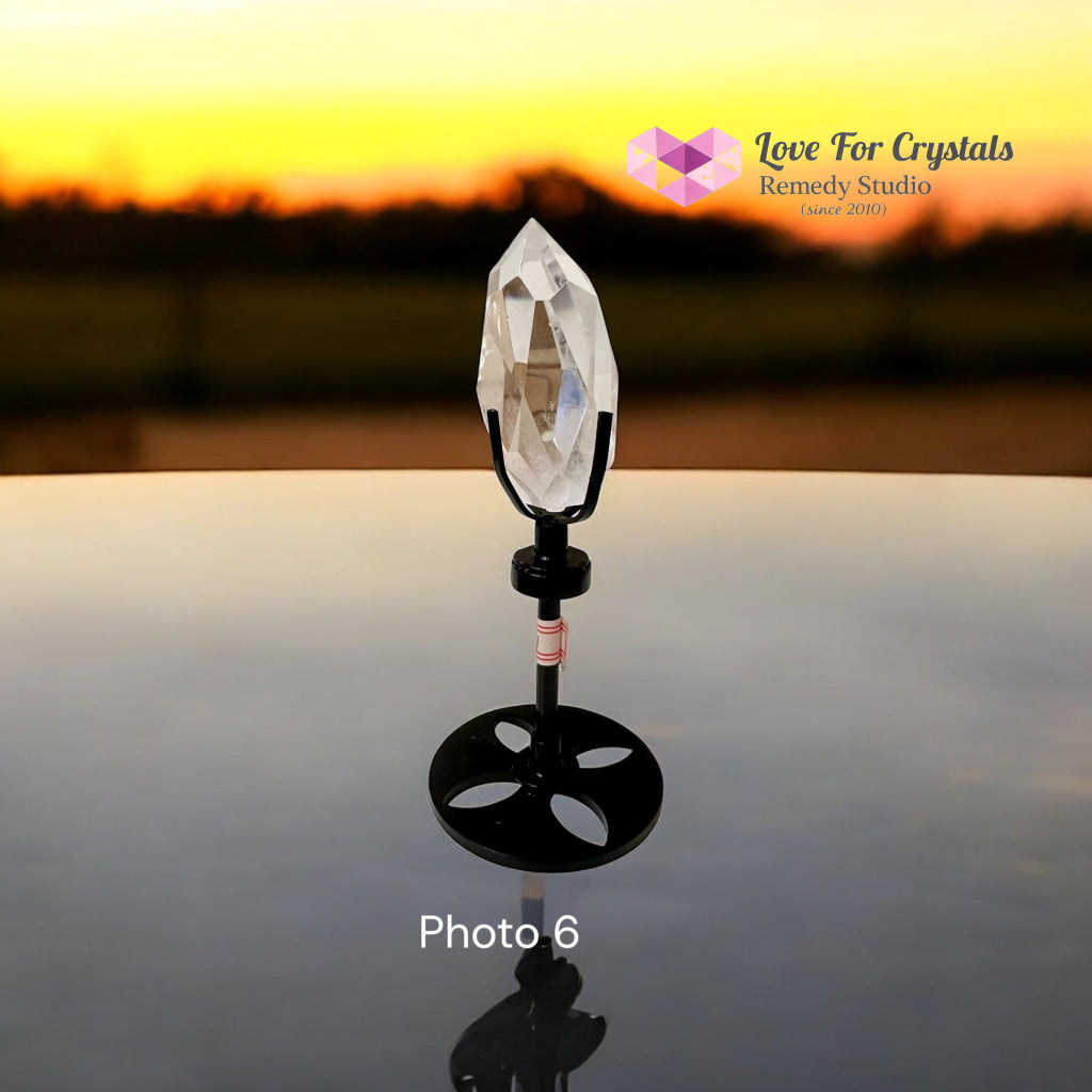 Crystalline Transmitter (Multi Faceted Brazil Clear Quartz On Stand)Pre-coded & Activated Photo 6 Clear quartz