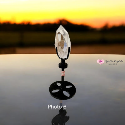 Crystalline Transmitter (Multi Faceted Brazil Clear Quartz On Stand)Pre-coded & Activated Photo 6 Clear quartz