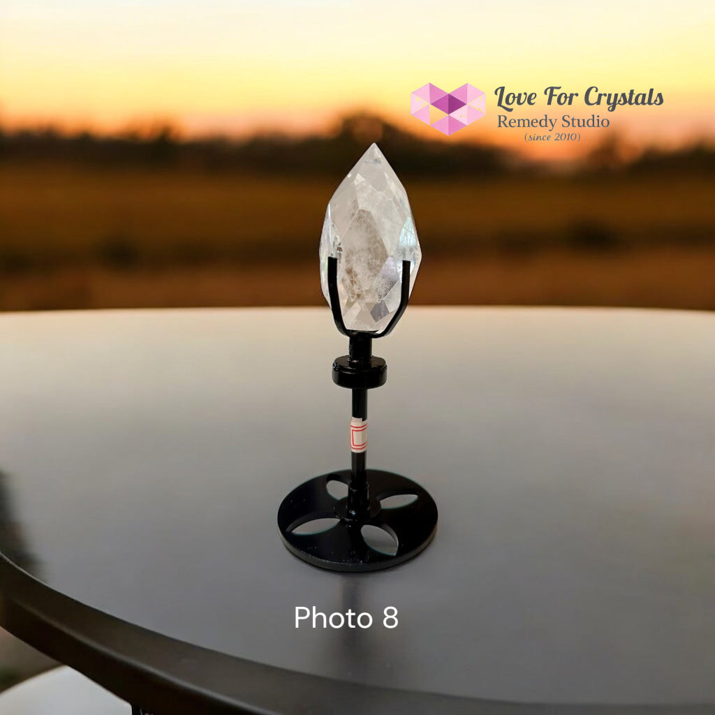 Crystalline Transmitter (Multi Faceted Brazil Clear Quartz On Stand)Pre-coded & Activated Photo 8 Clear quartz