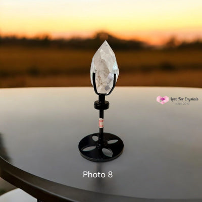 Crystalline Transmitter (Multi Faceted Brazil Clear Quartz On Stand)Pre-coded & Activated Photo 8 Clear quartz