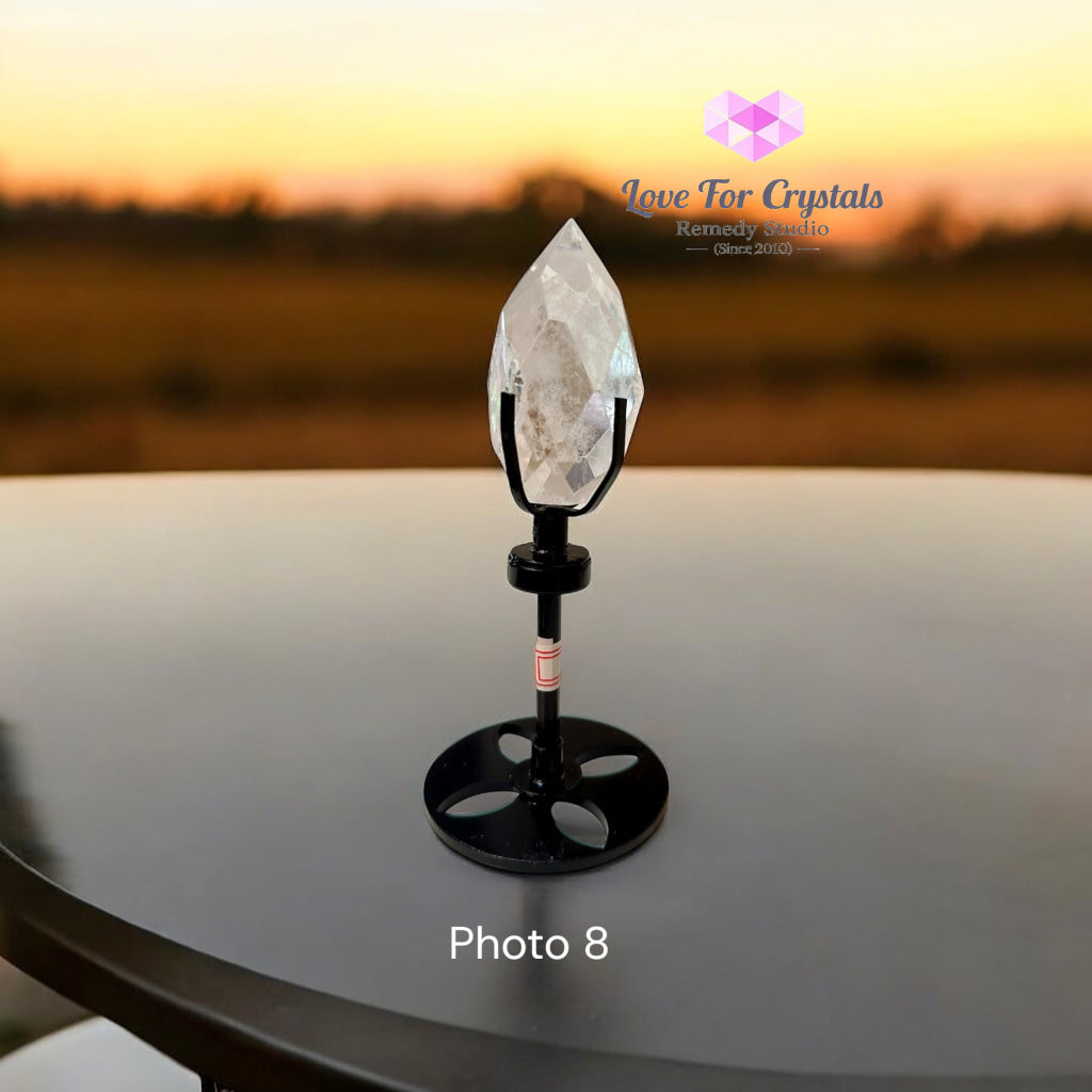 Crystalline Transmitter (Multi Faceted Brazil Clear Quartz On Stand)Pre-coded & Activated Photo 8 Clear quartz