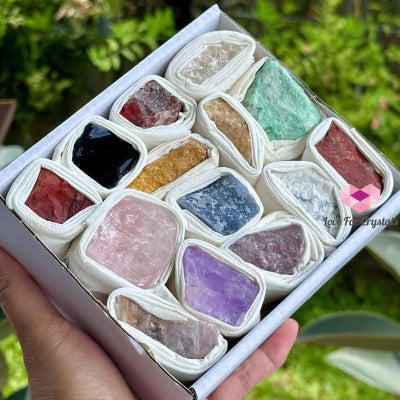 Crystals & Minerals Raw Box Set (12-15 Pieces) Brazil Crystals