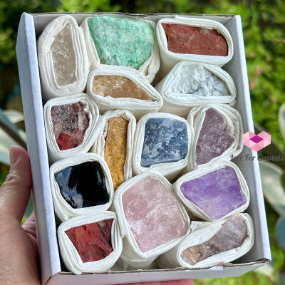 Crystals & Minerals Raw Box Set (12-15 Pieces) Brazil Crystals