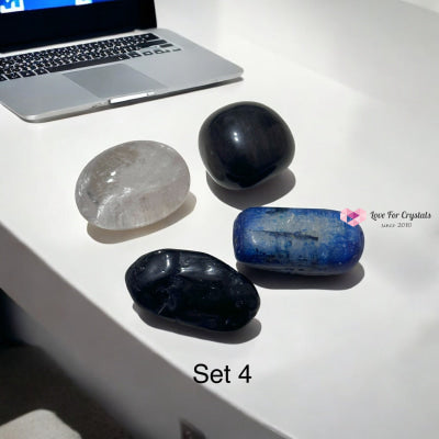 Cyber Protection Crystal Set (Black Tourmaline Kyanite Obsidian Clear Quartz) Sets