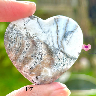 Dendritic Agate Heart (40Mm)