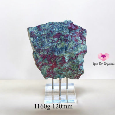 Dragon Bloodstone Raw (POWER SURGE PRE-ACTIVATED STONE) with Acrylic Stand 1160g 120mm Raw crystals