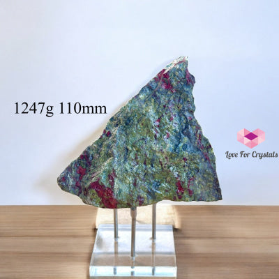 Dragon Bloodstone Raw (POWER SURGE PRE-ACTIVATED STONE) with Acrylic Stand 1247g 110mm Raw crystals