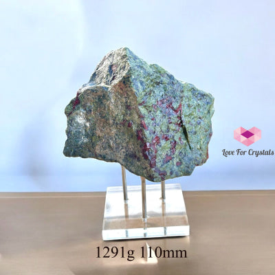 Dragon Bloodstone Raw (POWER SURGE PRE-ACTIVATED STONE) with Acrylic Stand 1291g 110mm Raw crystals