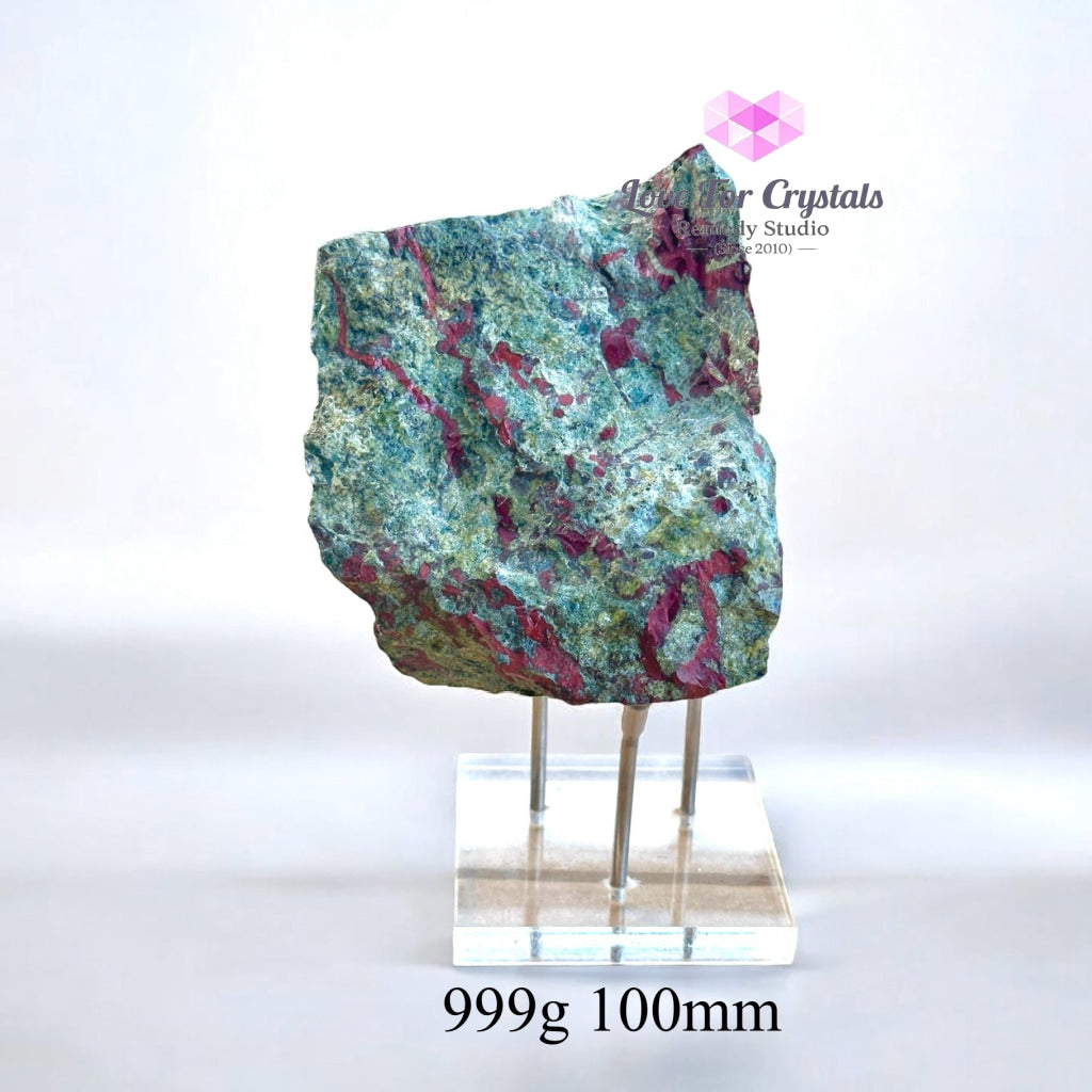 Dragon Bloodstone Raw (POWER SURGE PRE-ACTIVATED STONE) with Acrylic Stand 999g 100mm Raw crystals