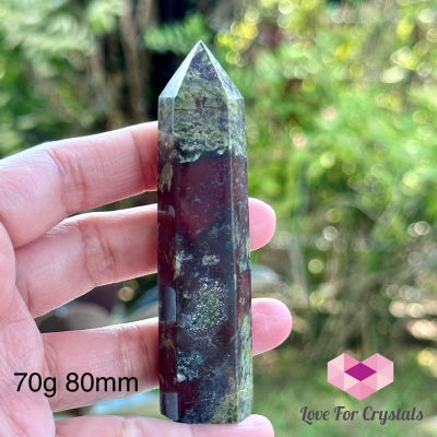Dragon Bloodstone Tower Point (India) 70G 80Mm Points Crystal
