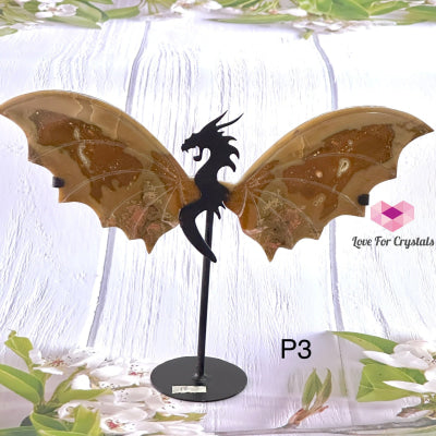 Dragon Wings Crystals On Metal Stand Photo 3 Ocean Jasper