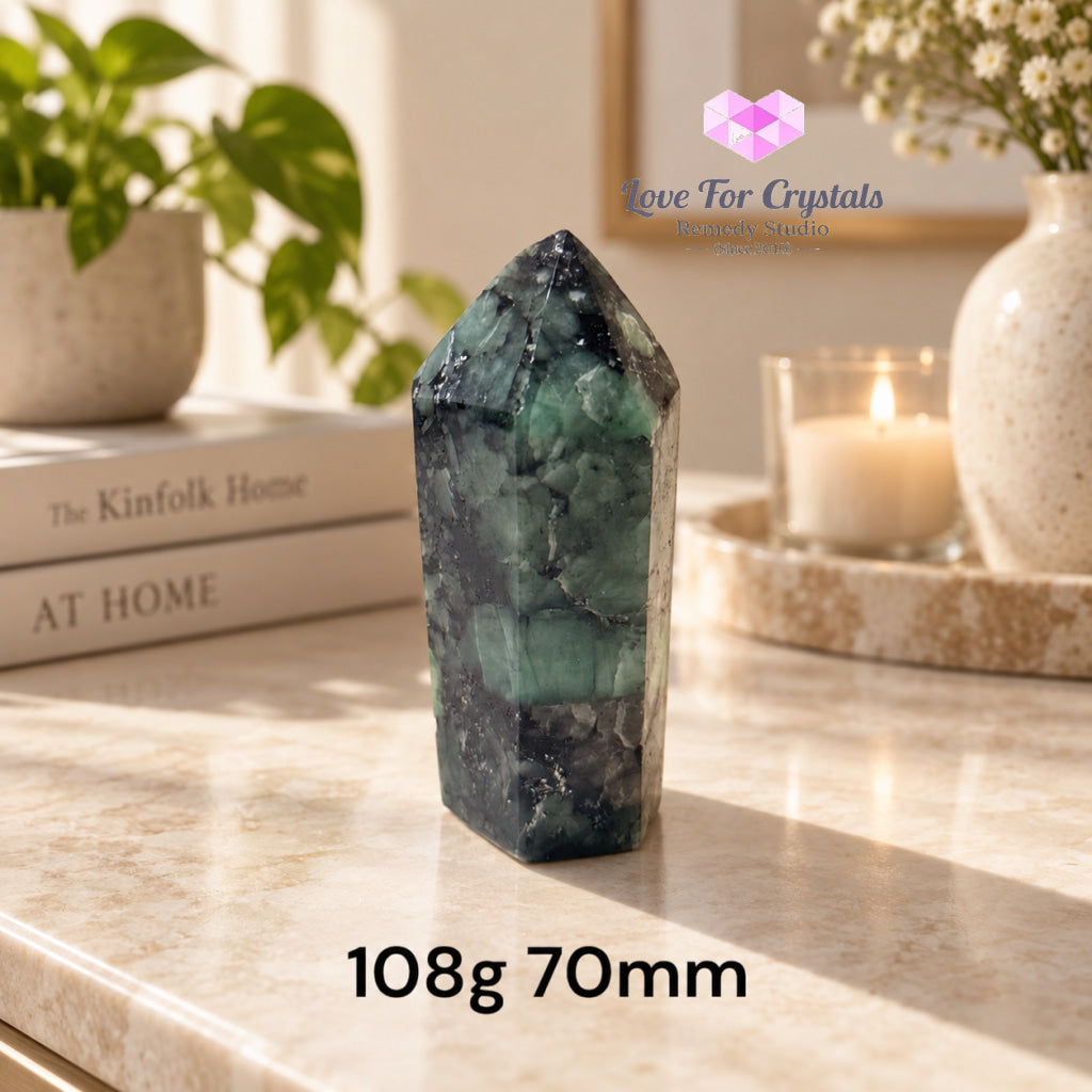 Emerald AAA Tower (Brazil) 2nd Luckiest Stone - 108g 70mm - Emerald
