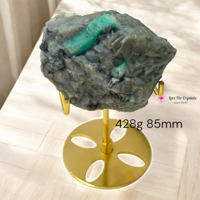 Emerald Matrix Premium on Stand (Pre-coded & activated)Brazil 428g 85mm Emerald