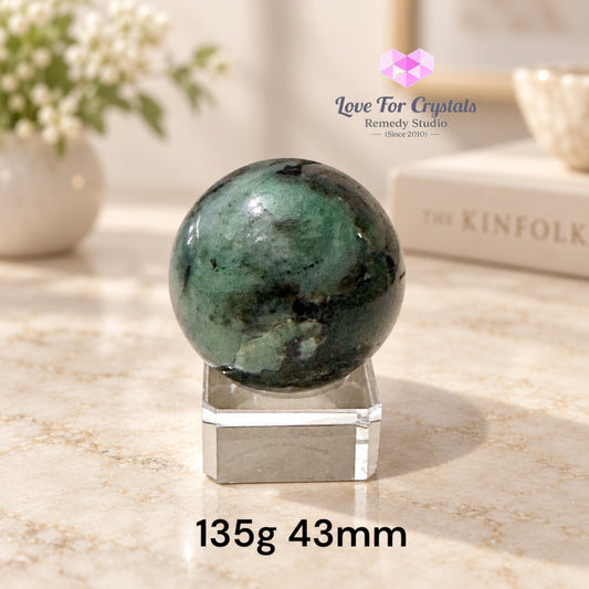Emerald Premium Sphere AAA (Brazil) Orb of Luck - 135g 43mm - Emerald