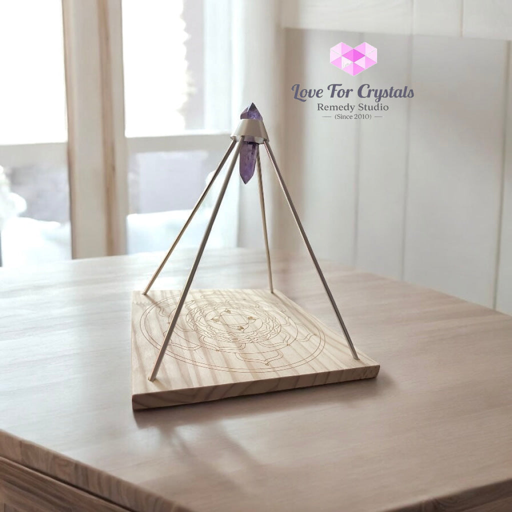 Energy Mandala Pyramid (with Amethyst DT Point) 22 cm Sacred symbols
