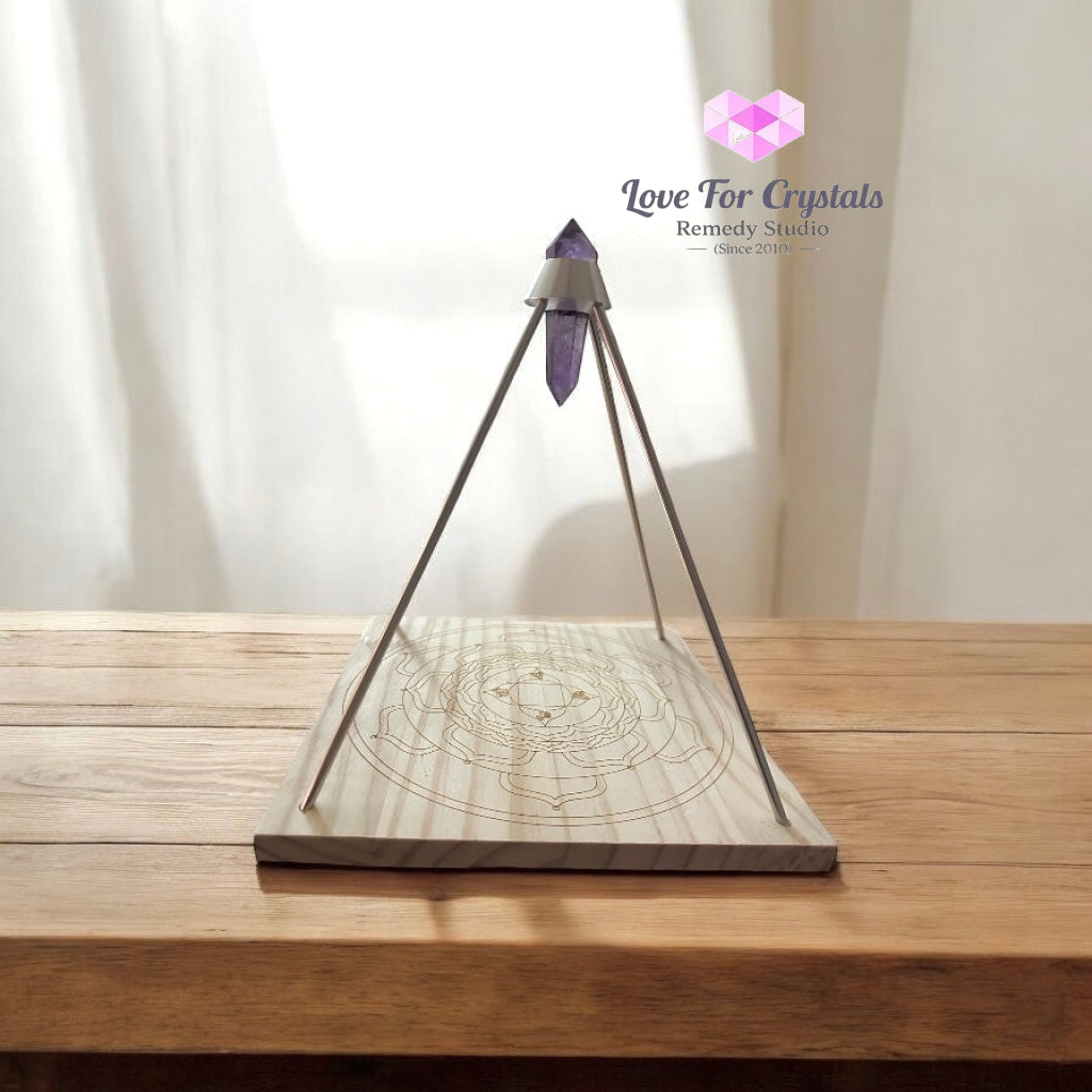 Energy Mandala Pyramid (with Amethyst DT Point) 22 cm Sacred symbols