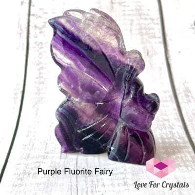 Fairy Crystal Statues Purple Fluorite 90Mm Carving
