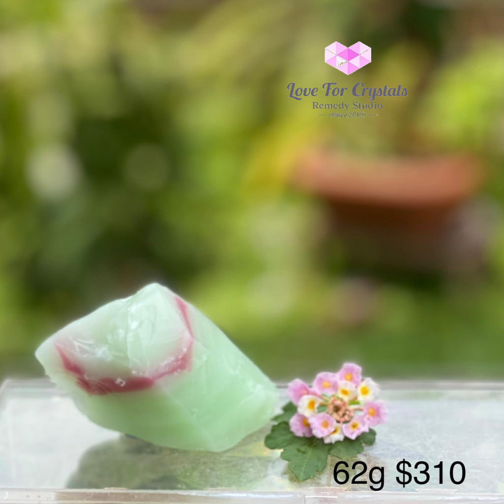 Fairy Green With Pink Crown Bi-Color Andara Crystal (High Vortex Mount Shasta)