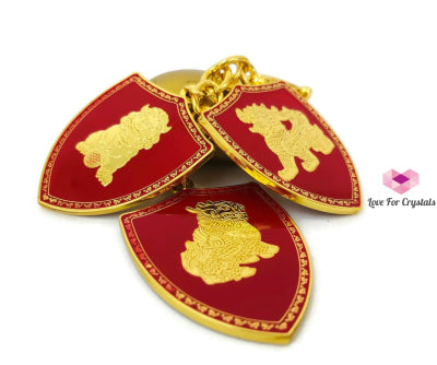Feng Shui - 3 Celestial Guardians Shield Amulet Keychain