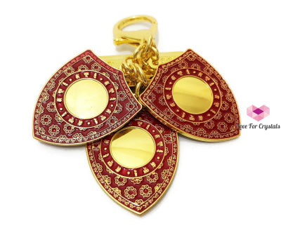 Feng Shui - 3 Celestial Guardians Shield Amulet Keychain