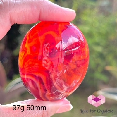 Fire Agate Pebbles (Brazil) 97G 50Mm Crystal Stone