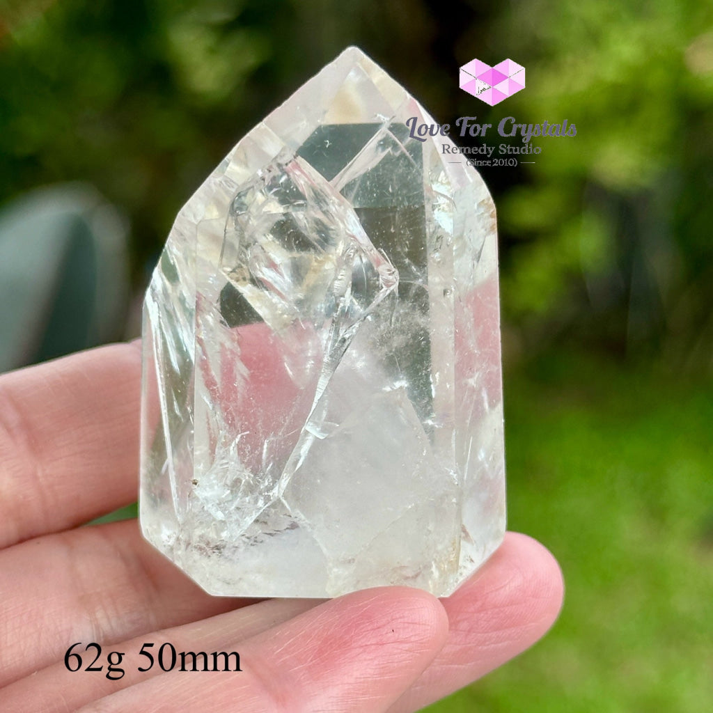 Fire And Ice Rainbow Quartz Tower (Brazil) 62G 50Mm Polished Stones