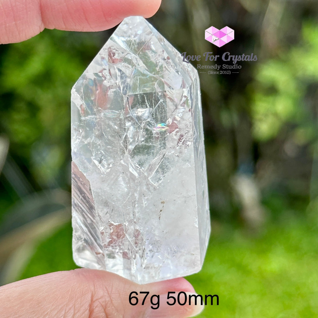 Fire And Ice Rainbow Quartz Tower (Brazil) 67G 50Mm Polished Stones