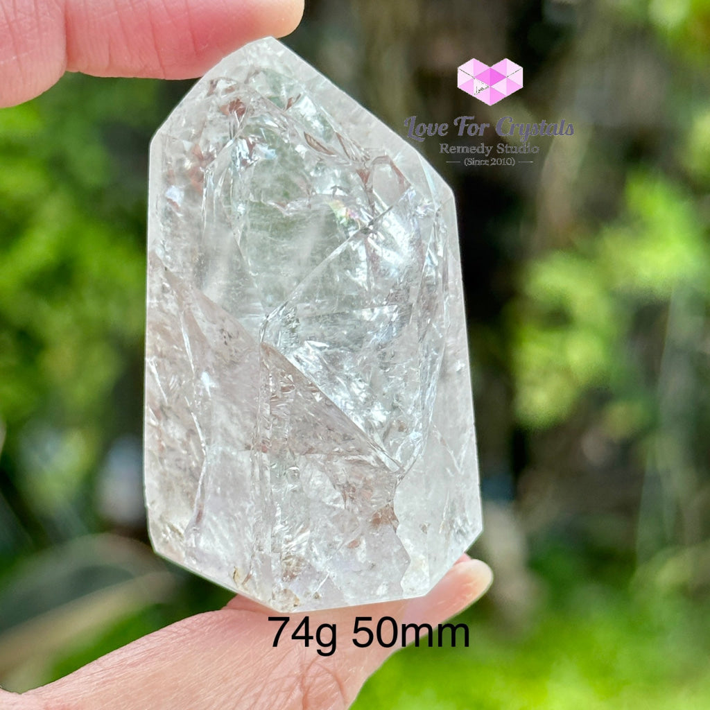 Fire And Ice Rainbow Quartz Tower (Brazil) 74G 50Mm Polished Stones