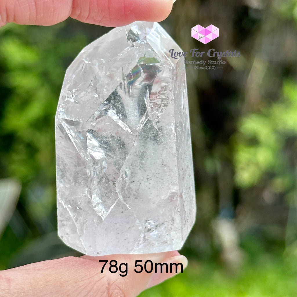 Fire And Ice Rainbow Quartz Tower (Brazil) 78G 50Mm Polished Stones