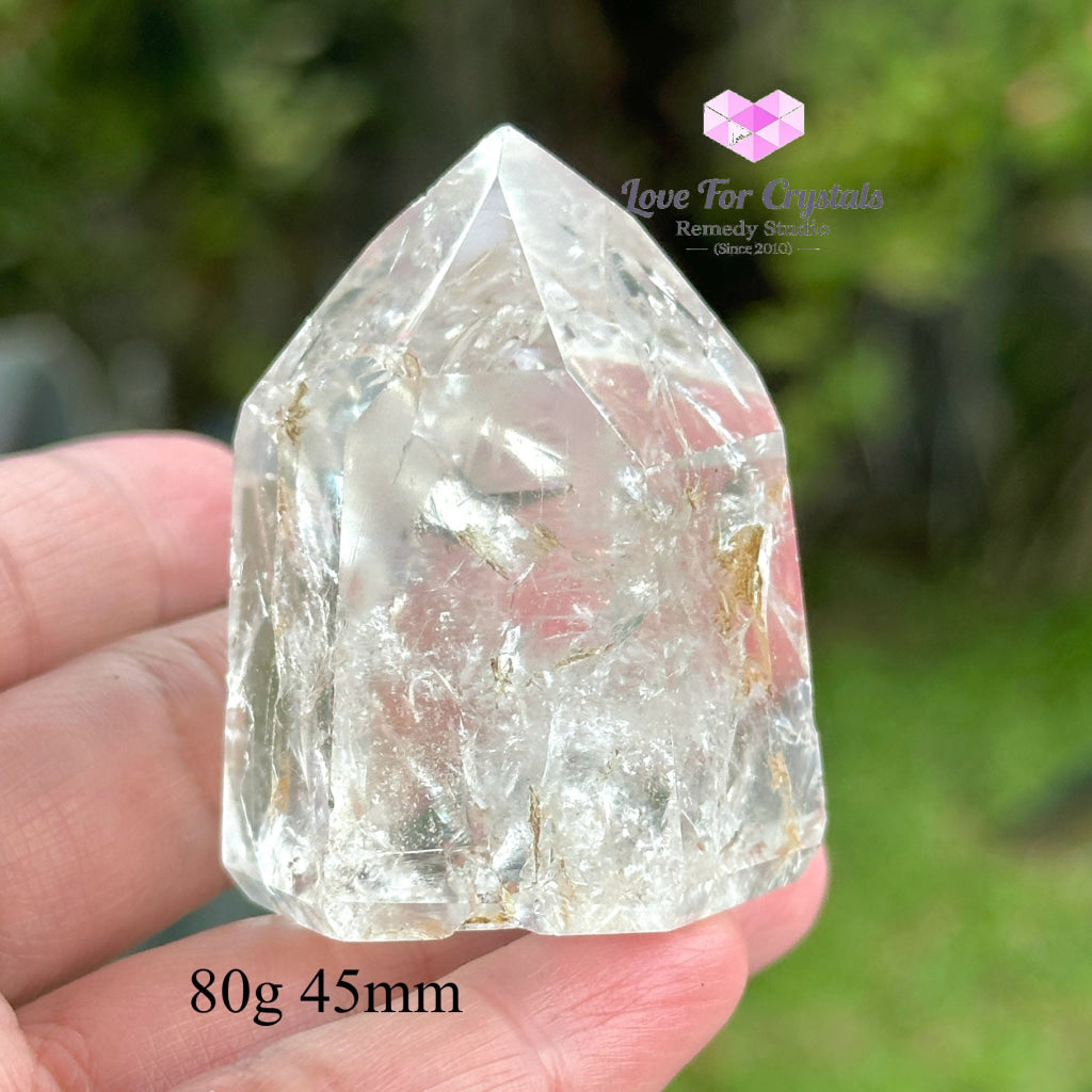Fire And Ice Rainbow Quartz Tower (Brazil) 80G 45Mm Polished Stones