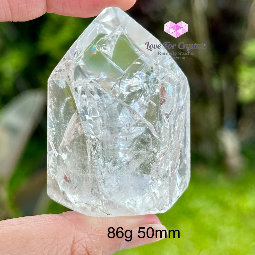 Fire And Ice Rainbow Quartz Tower (Brazil) 86G 50Mm Polished Stones
