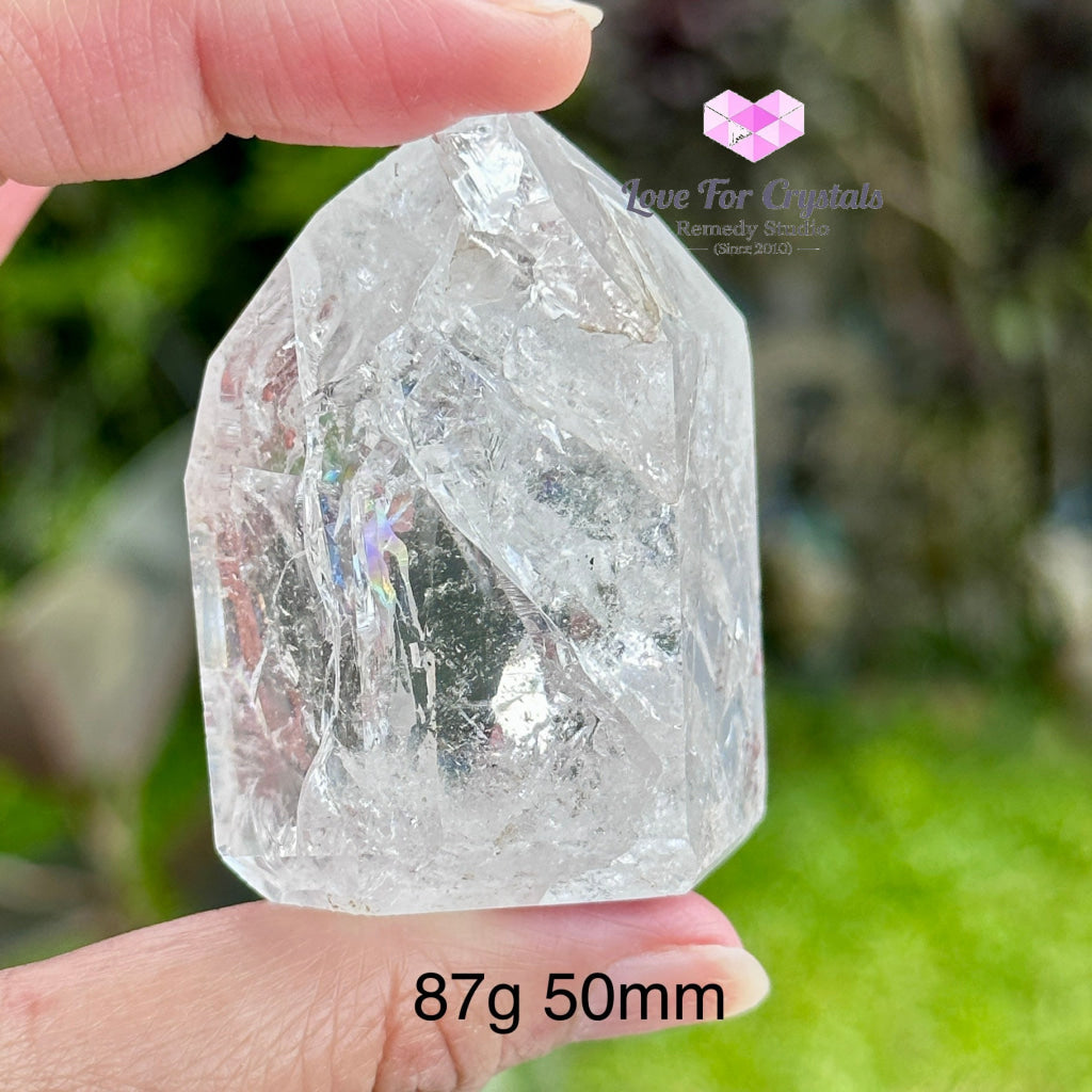 Fire And Ice Rainbow Quartz Tower (Brazil) 87G 50Mm Polished Stones