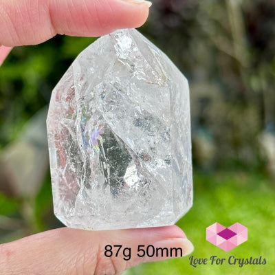 Fire And Ice Rainbow Quartz Tower (Brazil) 87G 50Mm Polished Stones
