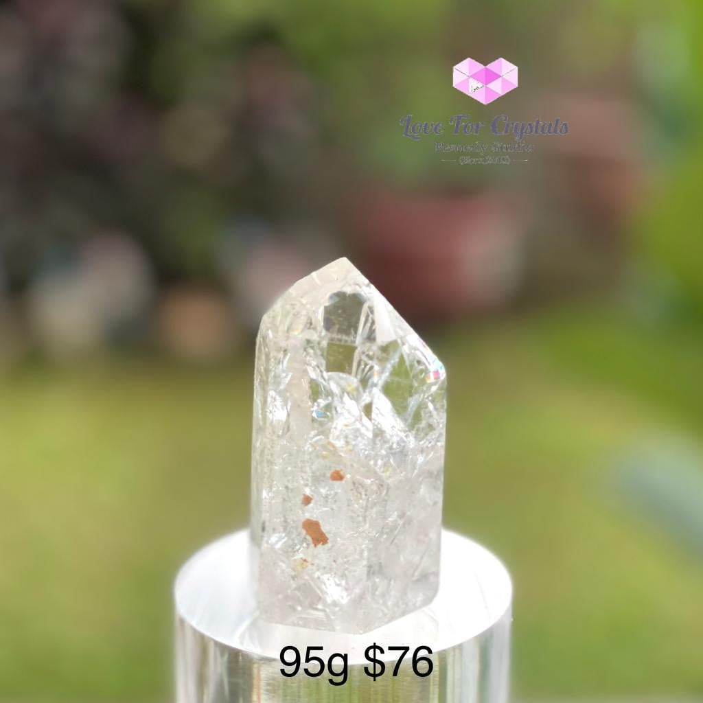 Fire And Ice Rainbow Quartz - Brazil 95G 65Mm Point