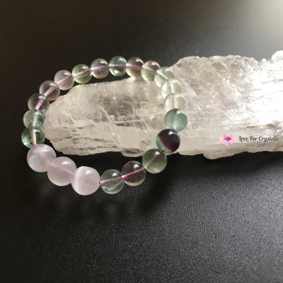 Flow In Life Bracelet (Rainbow Fluorite & Selenite) Bracelets Bangles