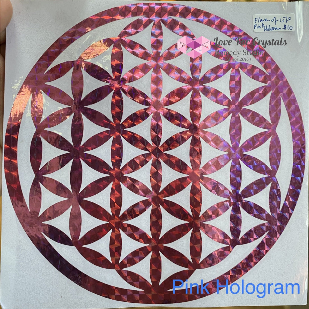 Flower Of Life/ Sri Yantra Vinyl Sticker 14.5Cm Life Gold Glitter Metaphysical Tool